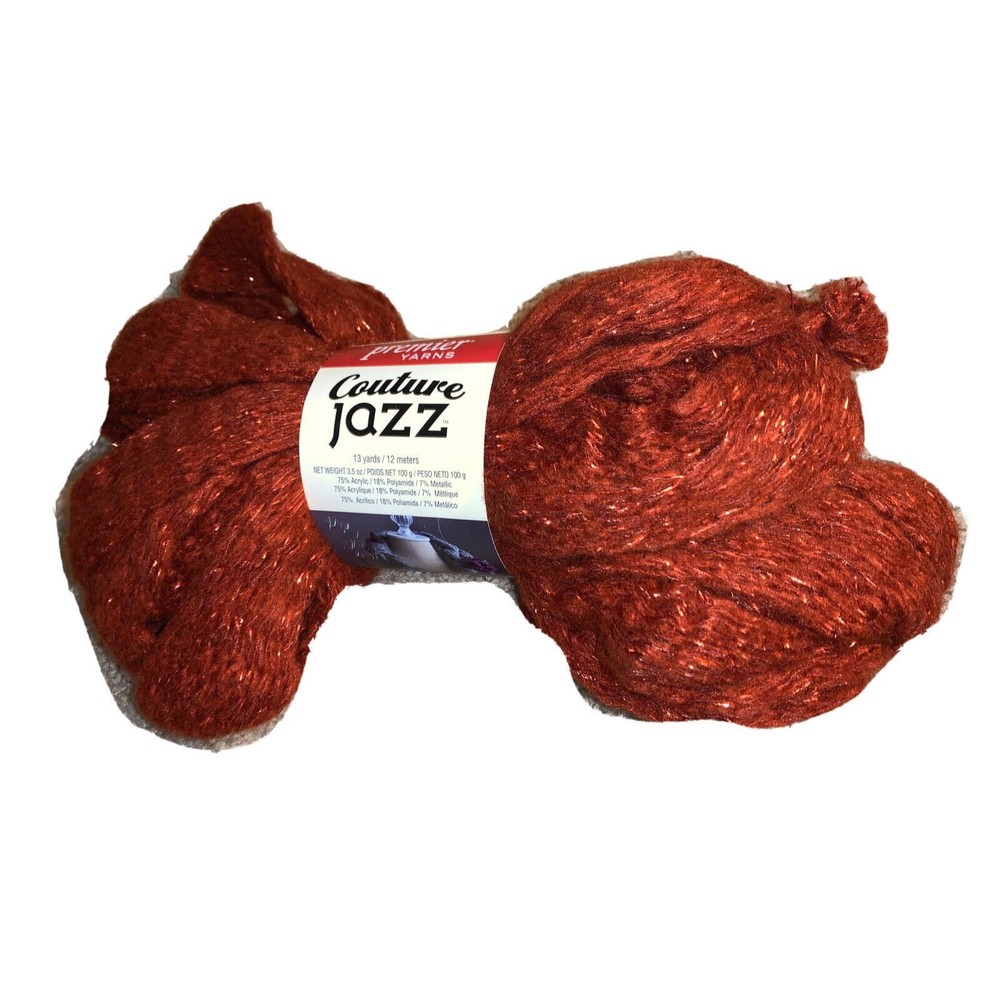 Premier Couture Jazz Yarn Bulky Knitting 26-23  Orange Rust Super Pumpkin Pie